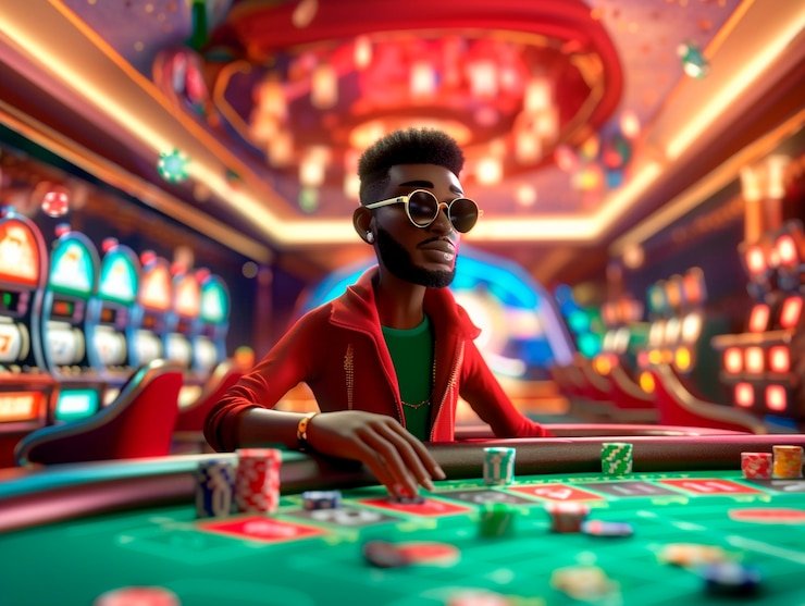Antarmuka pemilihan taruhan di meja Casino Hold'em arena369
